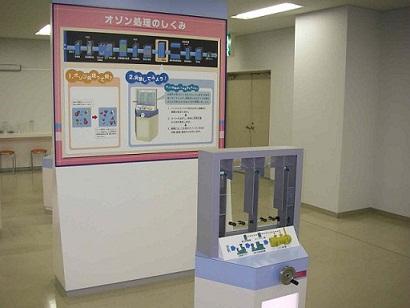 オゾン処理のしくみを体験できる模擬実験装置の写真